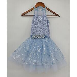 Weissman Dancewear Girls Blue Size MC 10/12 Dance Costume/Fairy Dress Up/Photos